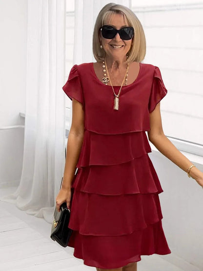 Robe Femme Chiffon Asymétrique Élégante et Légère