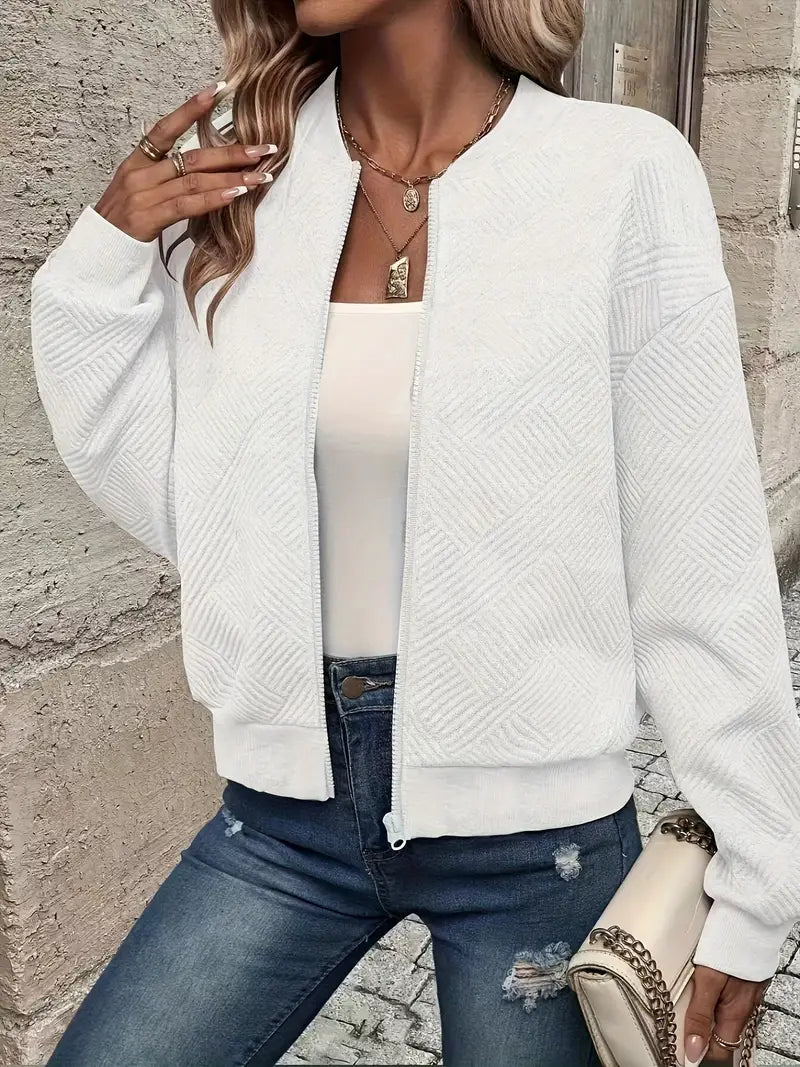 Cardigan Femme Zippé à Manches Longues