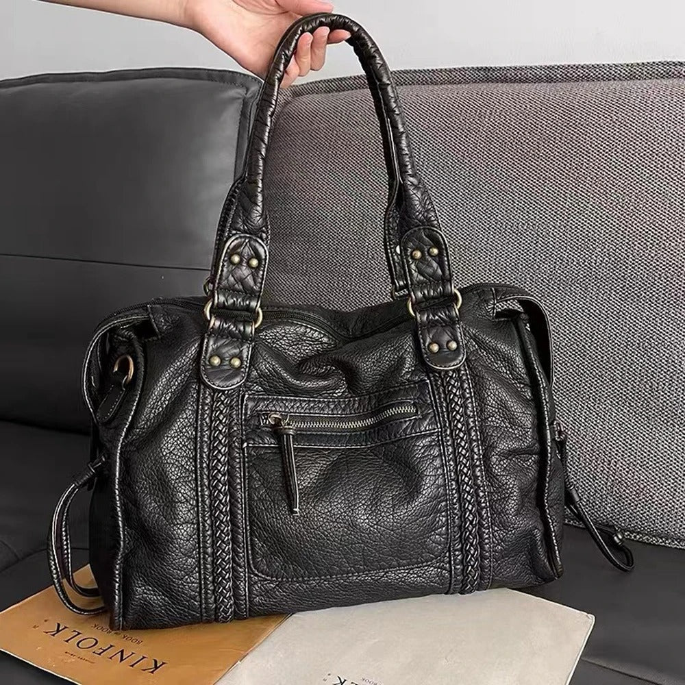 Sac cabas Femme Cuir PU Spacieux Style Vintage