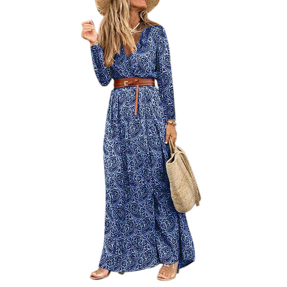 Robe Décontractée Florale Col V