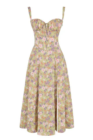 Robe Midi Colorée et Élastique