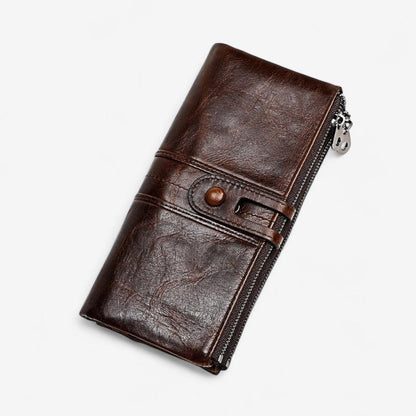 Portefeuille Femme en Cuir avec Fermeture Éclair Sûr
