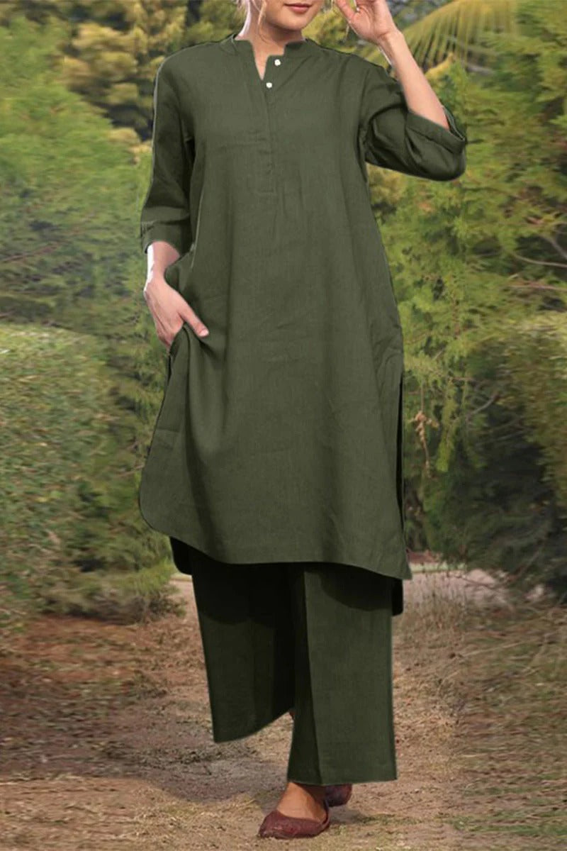 Robe Femme Décontractée Col Rond Manches Longues