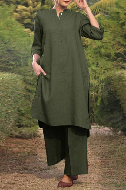 Robe Femme Décontractée Col Rond Manches Longues
