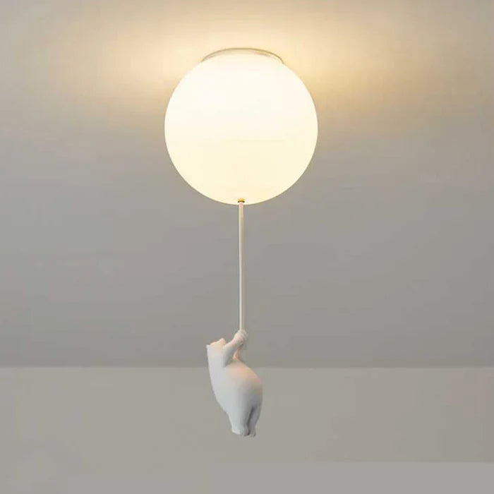 Lampe de Nuit Enfant Ours et Ballons Colorés