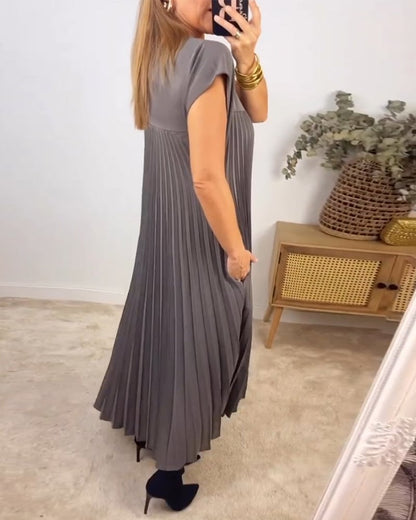 Robe longue Femme Tissu confortable Coupe fluide avec poches