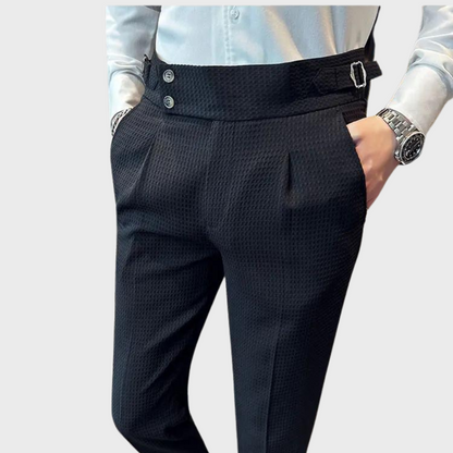 Pantalon Homme Carreaux Élastiqué Haut de Gamme