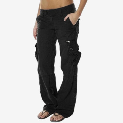 Pantalon Cargo Grande Taille avec Poches Fermetures Éclair - PanierRoyale