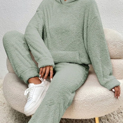 Ensemble Loungewear Femelle Printemps Confortable Capuche