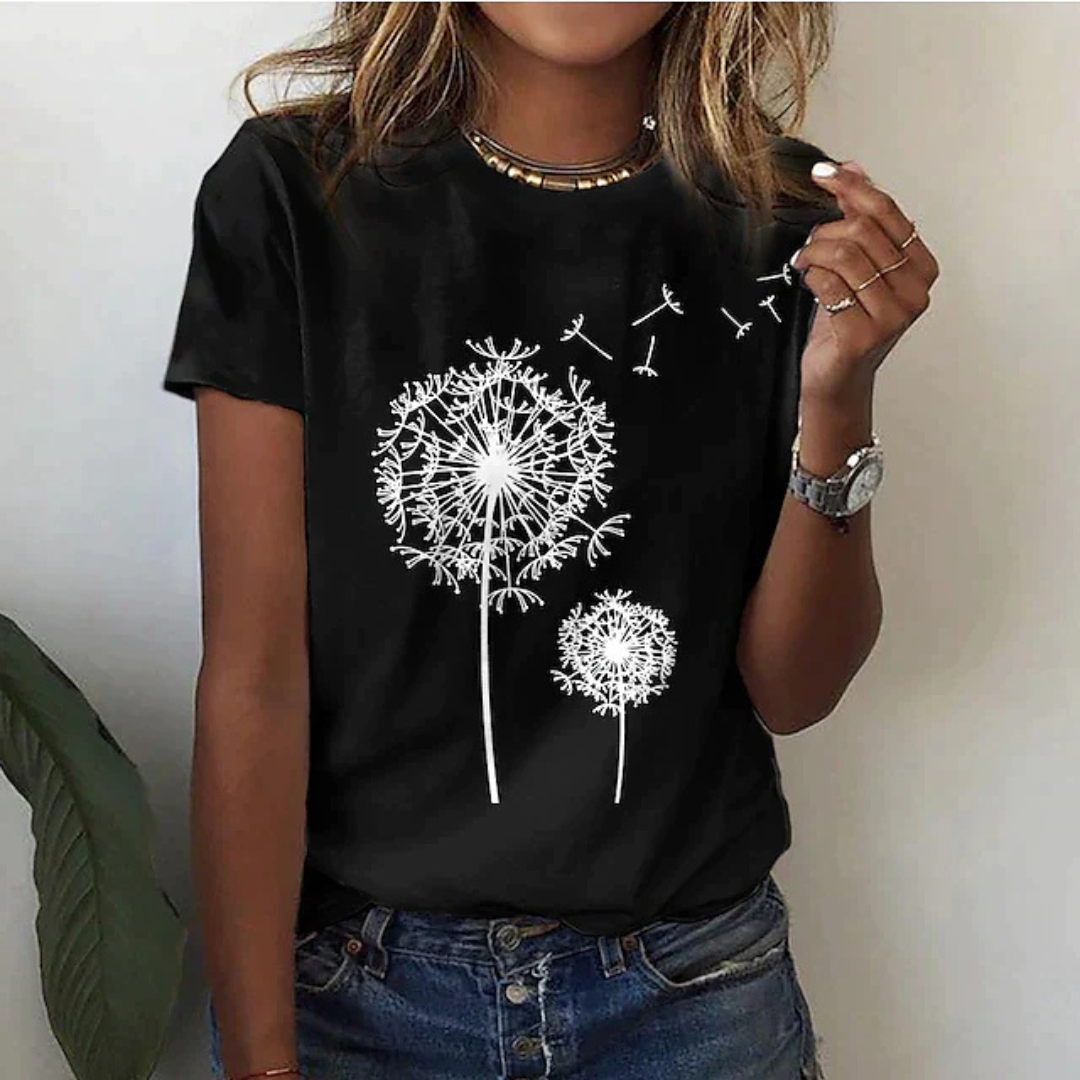 T-shirt Femme Décontracté Manches Courtes Imprimé