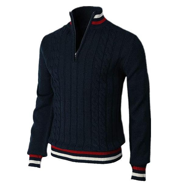 Pull Homme Élégant à Col Montant