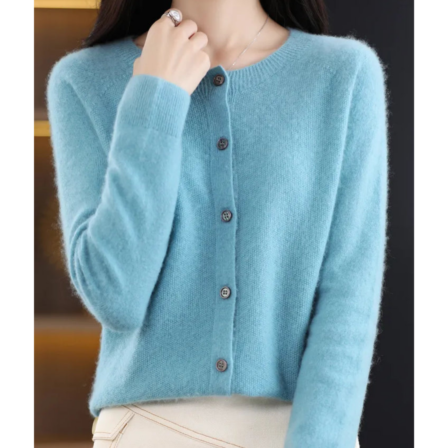 Gilet Femme en Laine Douce et Chaude pour Hiver