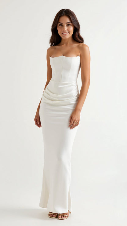 Robe de cérémonie femme longue pour invitées de mariage