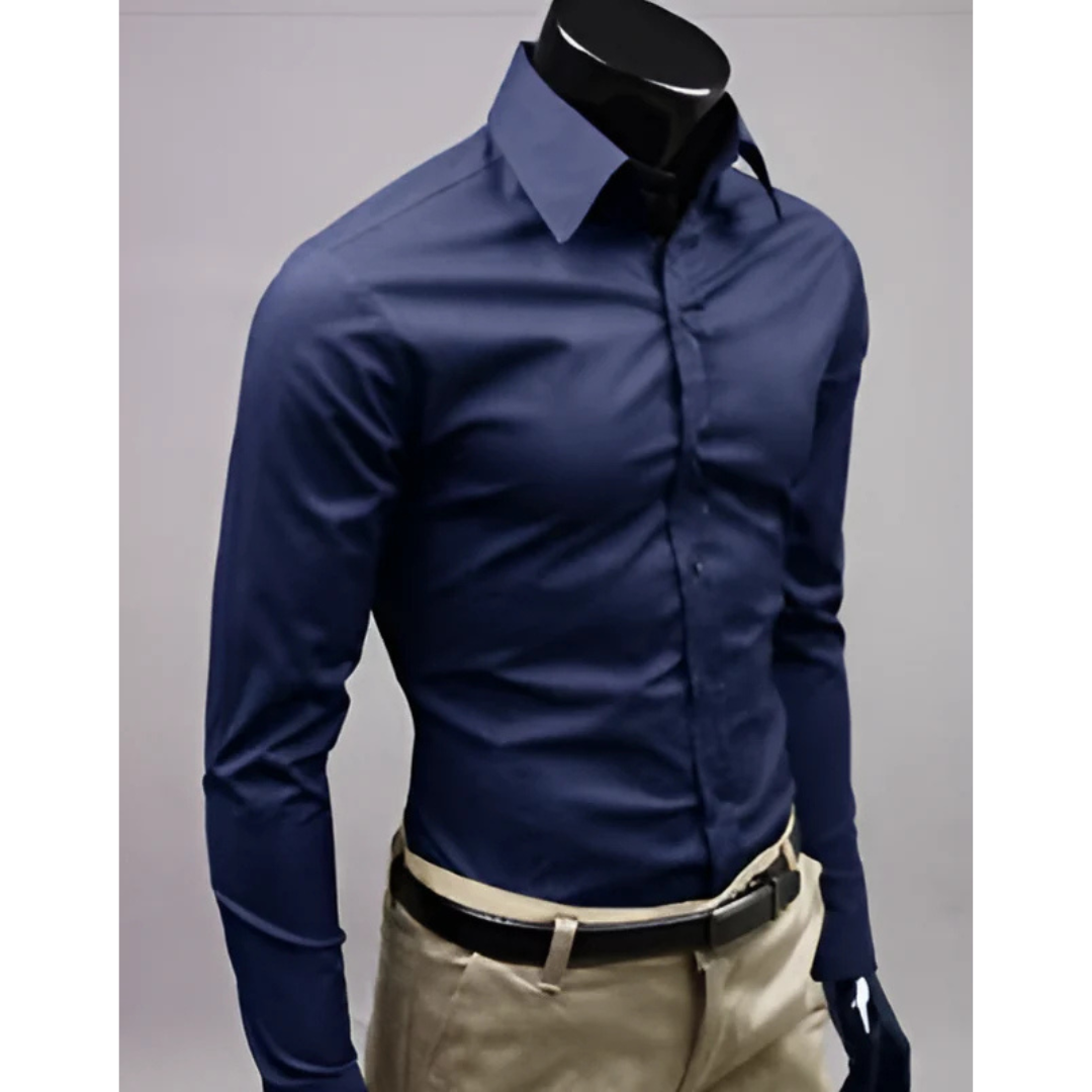 Chemise Homme Slim Manches Longues Classique