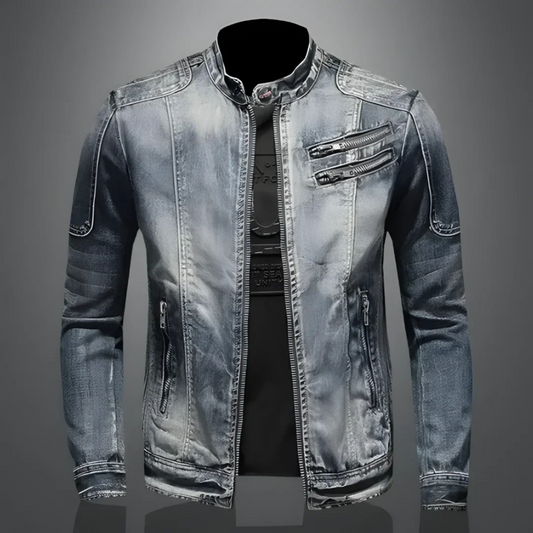 Veste Coupe Slim Zippée Noire Stylique