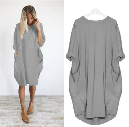 Robe Été Légère pour Femme - Col Rond et coupe Droite