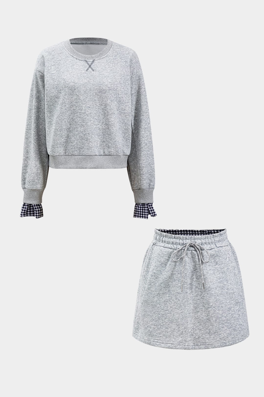 Elsa | Ensemble Sweat Décontracté à Carreaux - BerlinGlamour