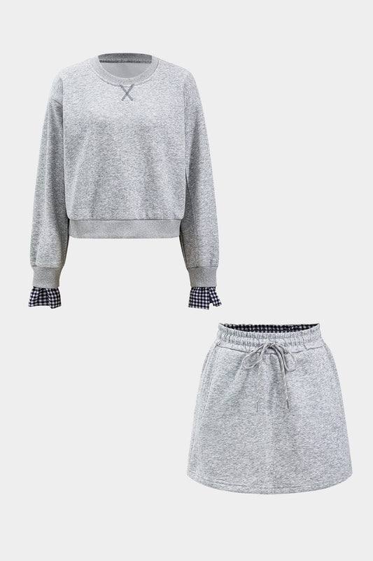 Elsa | Ensemble Sweat Décontracté à Carreaux - BerlinGlamour