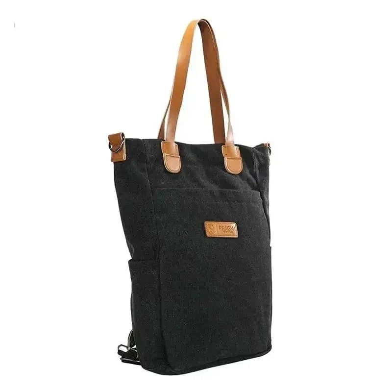 Sac à main cuir et toile grande capacité