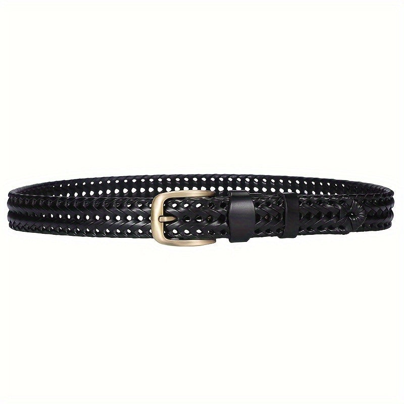 Ceinture Homme Cuir Tressé Classique Ajustable