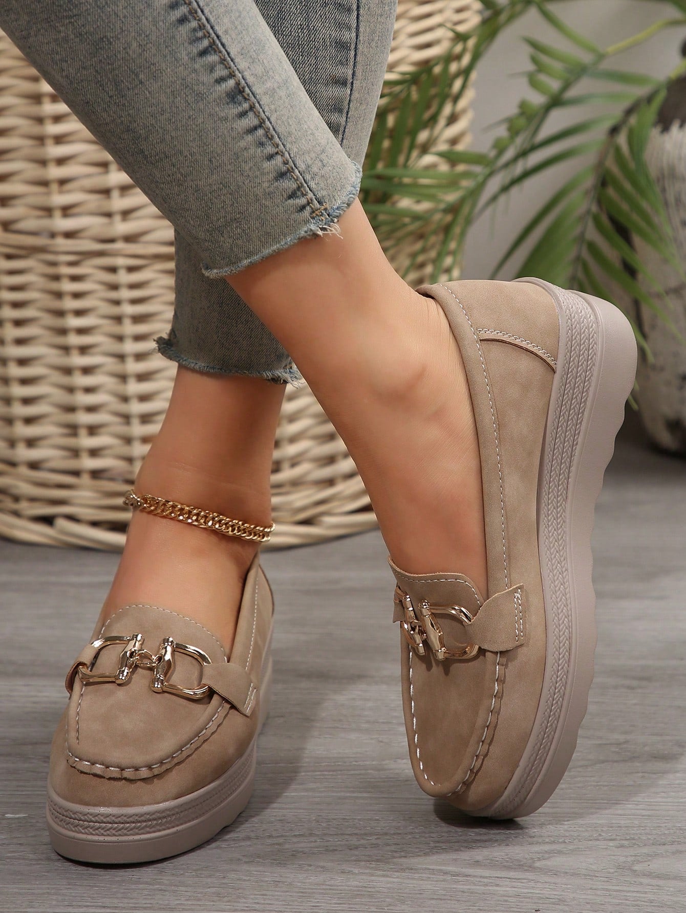 Mocassins Femmes élégants avec détail métallisé