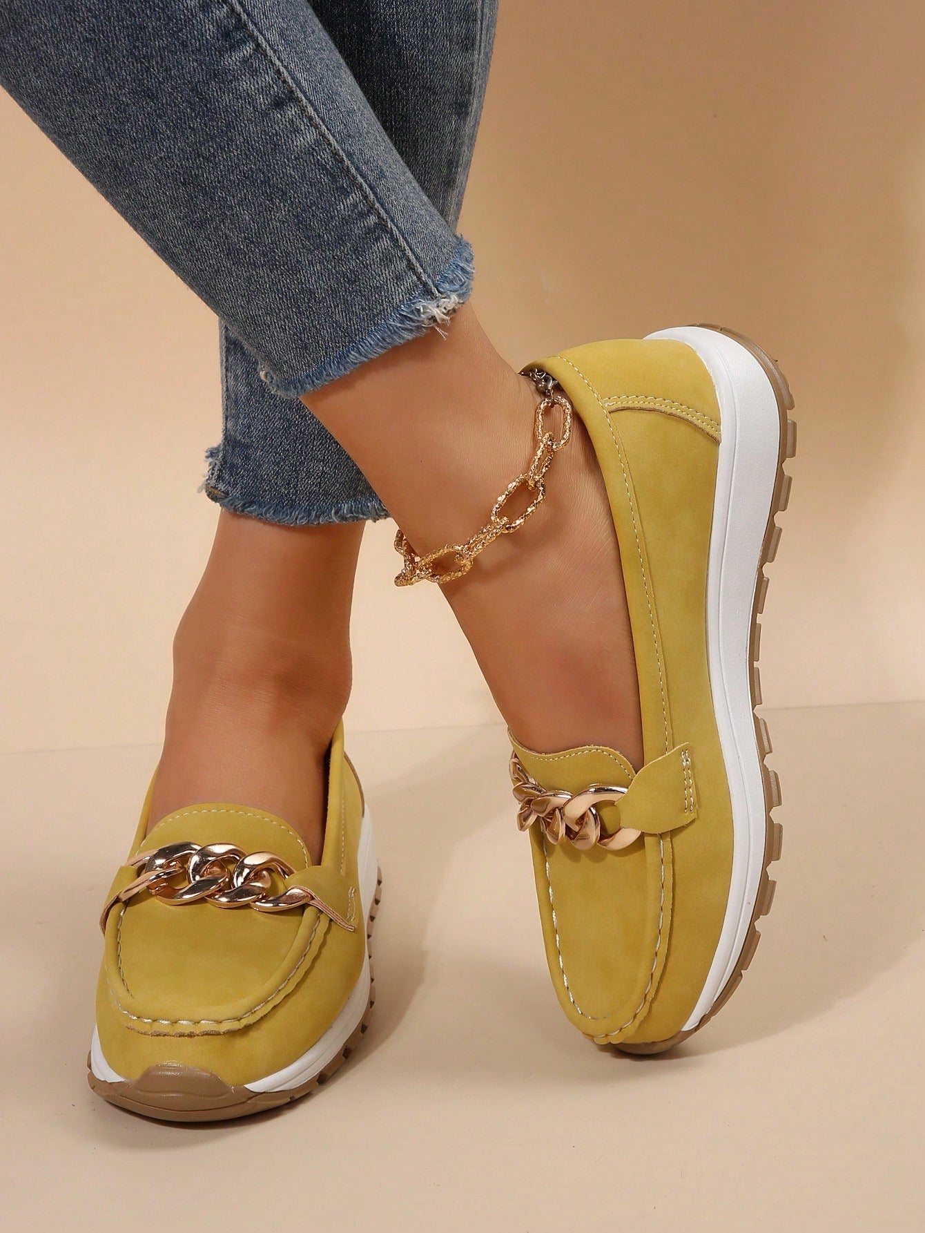 Mocassins Femmes élégants avec détail métallisé