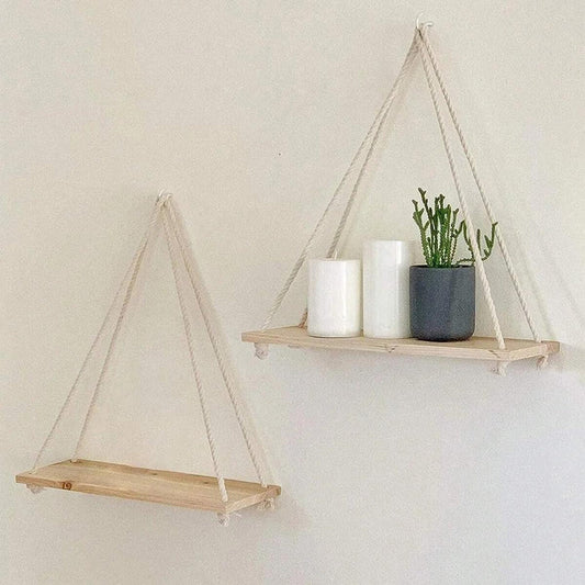 Étagère Murale Bois Massif Moderne pour Décoration Intérieure - PanierRoyale