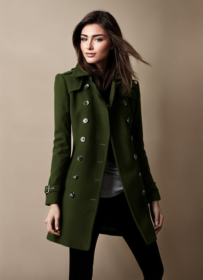 Manteau Femme Élégant à Col Revers