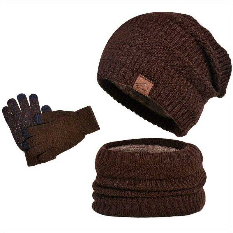 Accessoires Hiver Homme : Casquette, Écharpe et Gants Ensemble