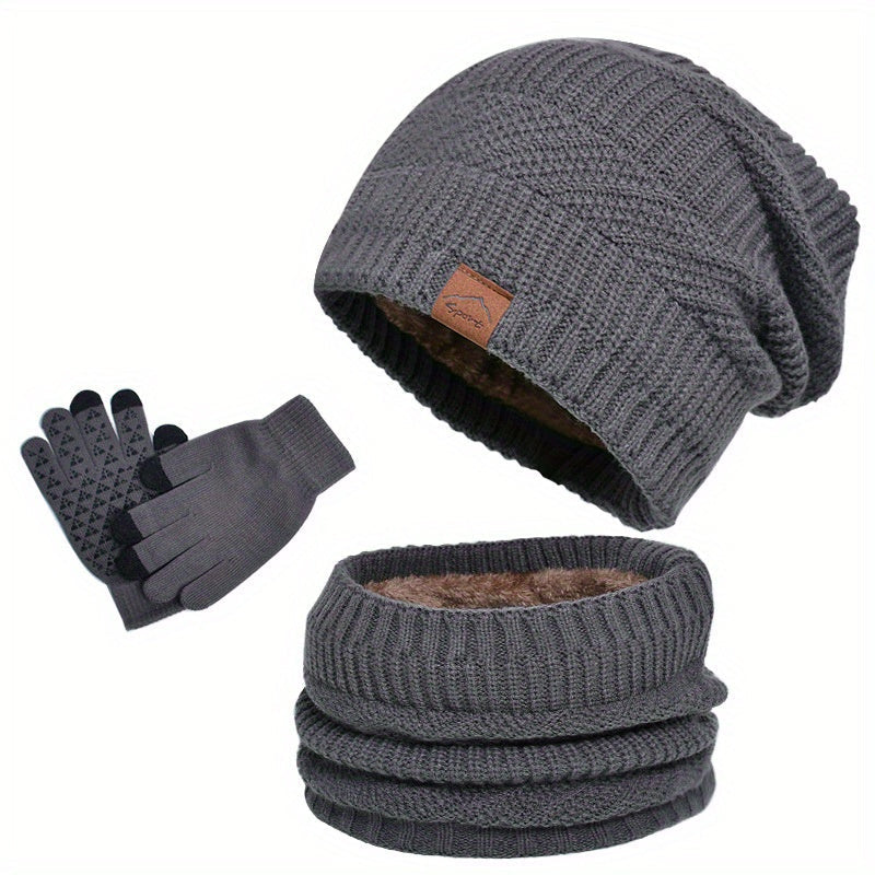 Accessoires Hiver Homme : Casquette, Écharpe et Gants Ensemble