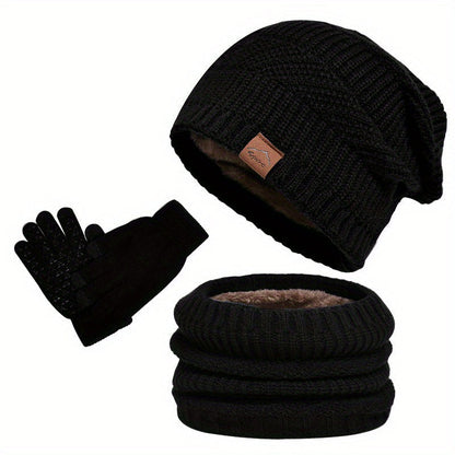 Accessoires Hiver Homme : Casquette, Écharpe et Gants Ensemble
