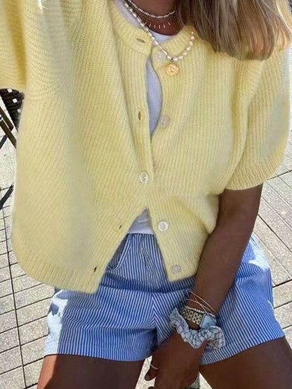 Cardigan léger Courte Manche Été Confortable - BerlinGlamour