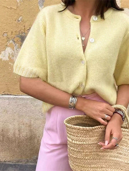 Cardigan léger Courte Manche Été Confortable