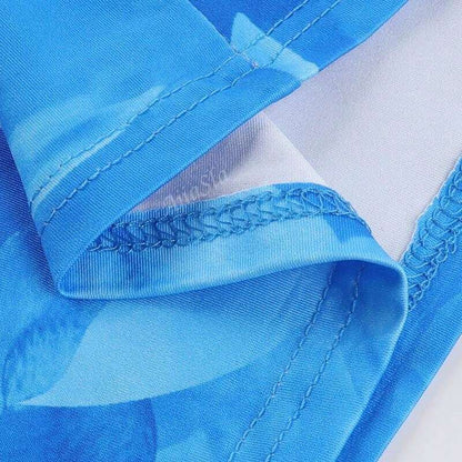 Robe Été Imprimé Aquarelle avec Bretelles Fines
