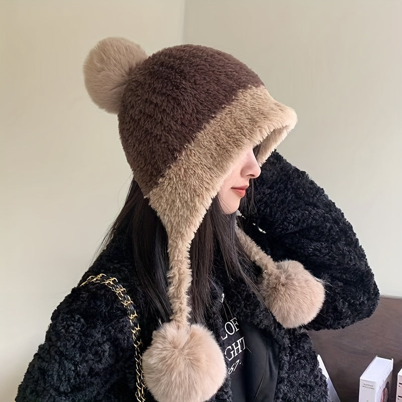 Bonnet Hiver Chaud avec Oreillettes pour Adulte