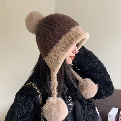 Bonnet Hiver Chaud avec Oreillettes pour Adulte