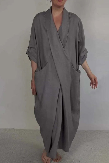 Robe Femme Confortable avec Poches pour Usage Quotidien