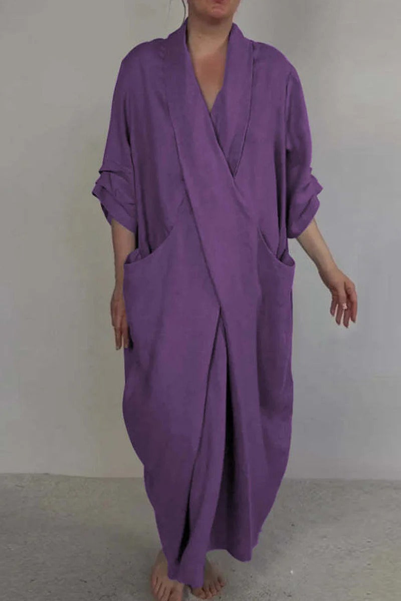 Robe Femme Confortable avec Poches pour Usage Quotidien
