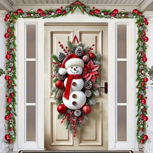 Couronne de Noël Colorée Décoration de Maison Festive - PanierRoyale