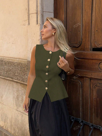 Vestes sans manches pour femme élégante et tendance