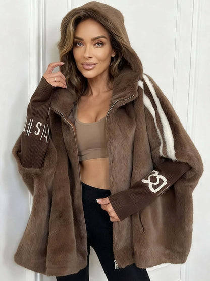 Manteau Femme Élégant Rayures Hivernales - PanierRoyale