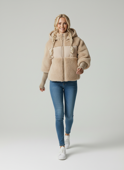 Manteau Femme Hiver Élégant - Parka Douillette avec Capuche et Poignets Réglables - PanierRoyale