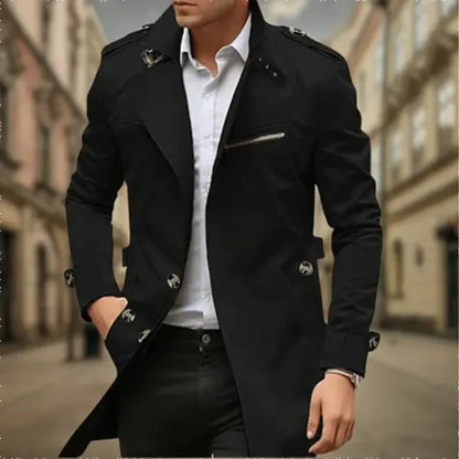 Manteau Homme Étanche à Double Fermeture