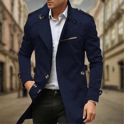 Manteau Homme Étanche à Double Fermeture