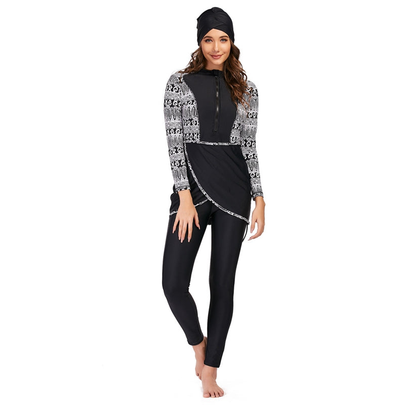 Robe Ensemble 3 Pièces Col Rond Manches Longues Féminin