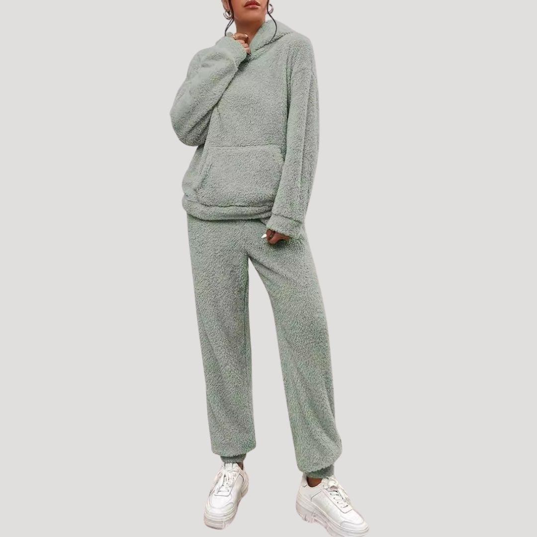 Ensemble Loungewear Femelle Printemps Confortable Capuche