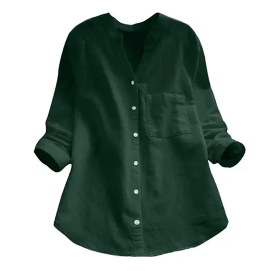 Chemise Femme Manches Longues en Coton pour Été