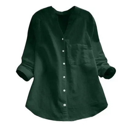 Chemise Femme Manches Longues en Coton pour Été