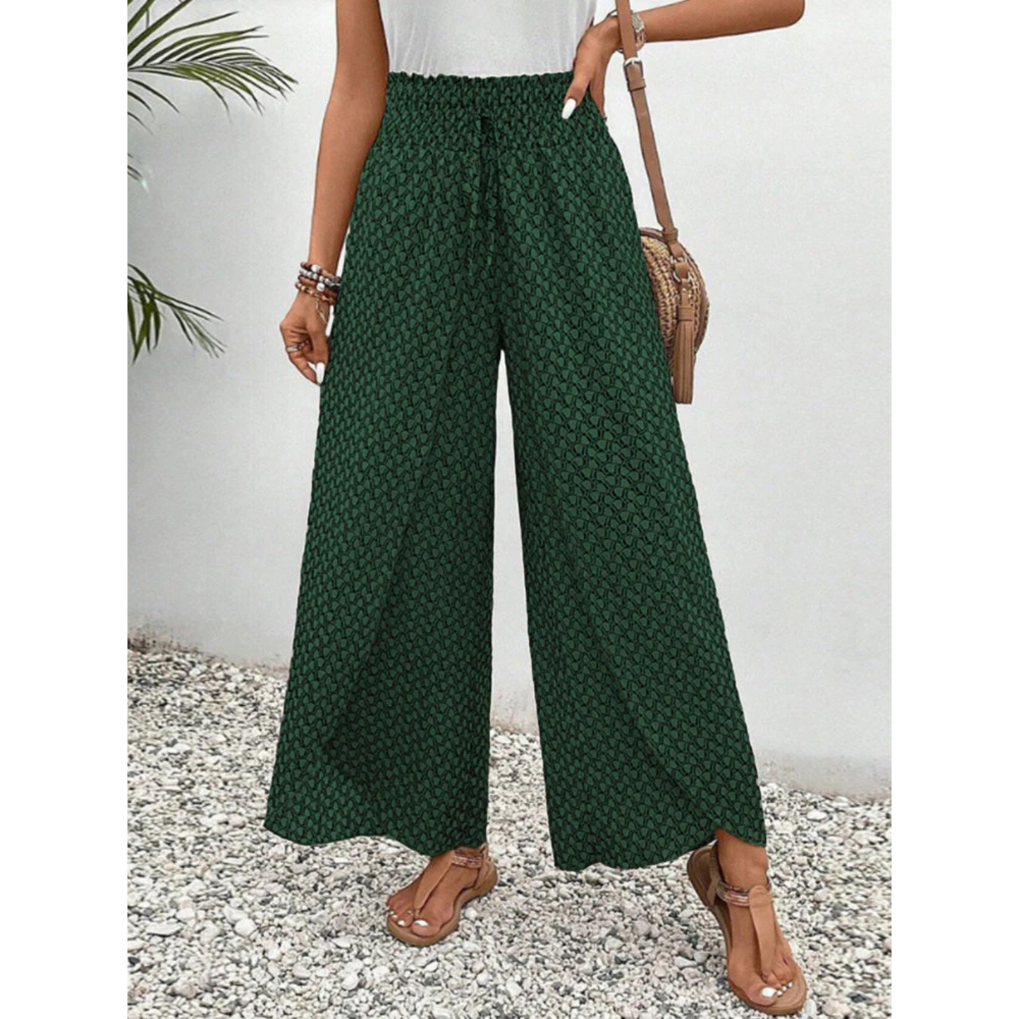 Pantalon Femme | Motif Géométrique Tendance