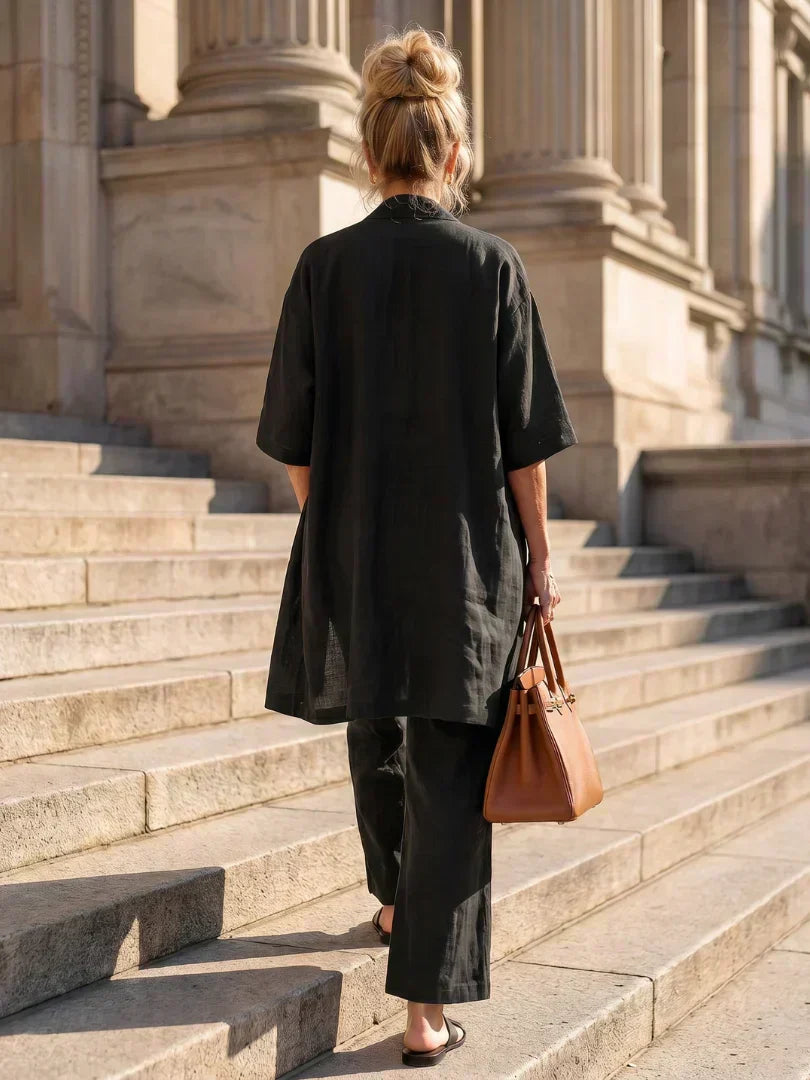 Ensemble Femme Kimono Fluide et Pantalon Ample